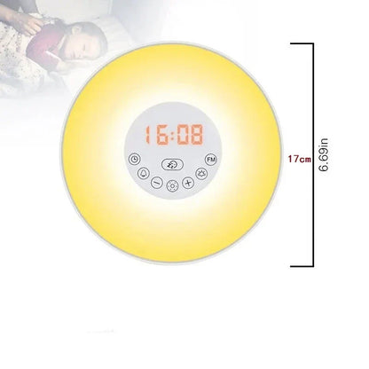 Sunrise Alarm Clock Natural Light Sound Wake Lamp