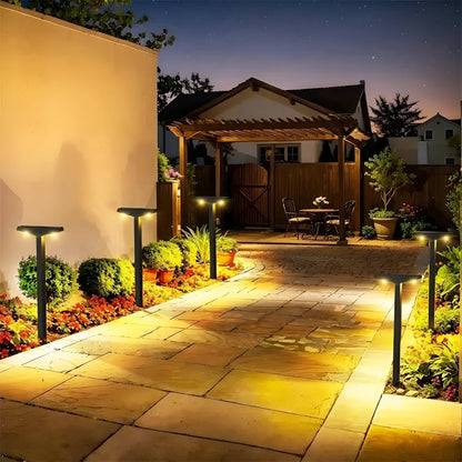 T-Shaped LED Solar Garden Lights Waterproof Outdoor Pathway Lighting