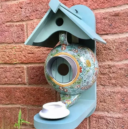Teapot Bird House Colourful and Comfortable Outdoor Bird House for Year-Round Use
