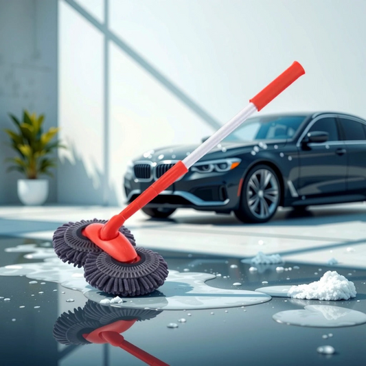 Telescopic Car Wash Brush 180 Degree Rotating Head Microfiber Scratch Free Cleaning Tool