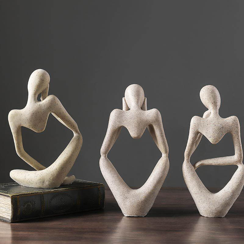 The Thinker Abstract Sculpture – Handcrafted Modern Art Decor