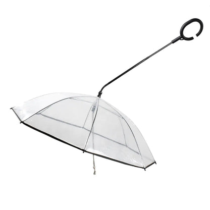 Transparent Dog Umbrella – Clear Rain Protection for Small & Medium Dogs