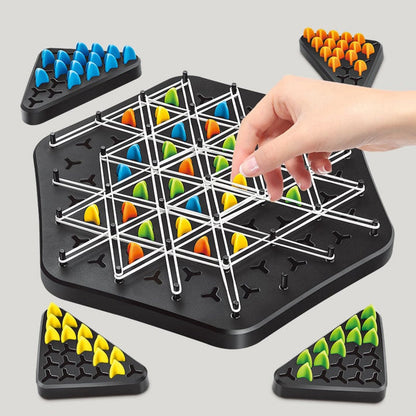 Triangle Strategy Board Game Chain Triangle Chess Puzzle Game for Family Game Night
