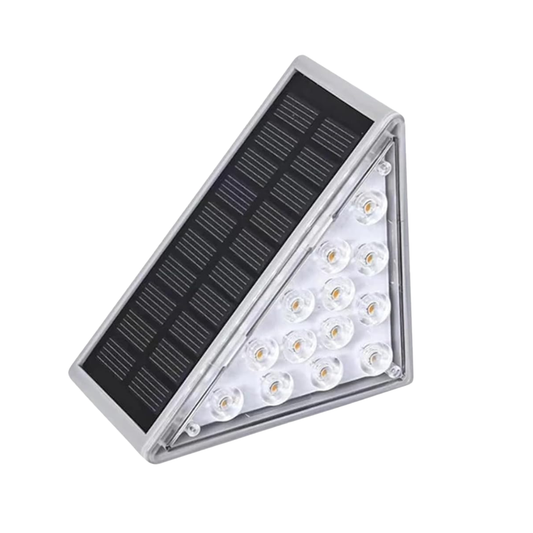 Triangular Solar Outdoor Lights Waterproof Garden Pathway Lights with Automatic Sensor