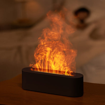 USB Aroma Diffuser Flame Effect Lamp RGB Humidifier for Home Bedroom Office