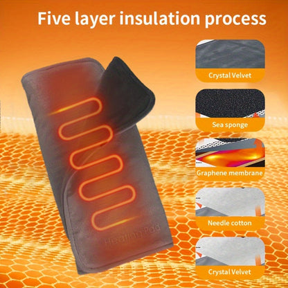 USB Electric Heated Blanket – Portable Soft Microfiber Heating Throw for Home, Office & Travel