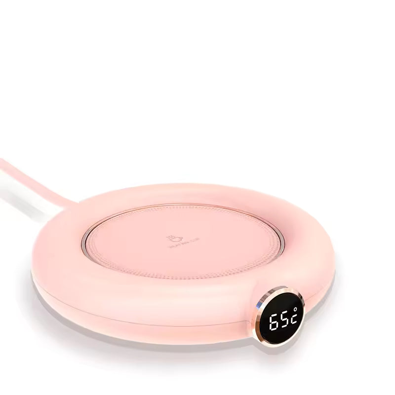USB Mug Warmer With LED Display Adjustable Temperature Coffee Cup Heater
