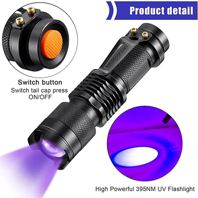 UV LED Flashlight Pet Stain Detection Inspection Tool