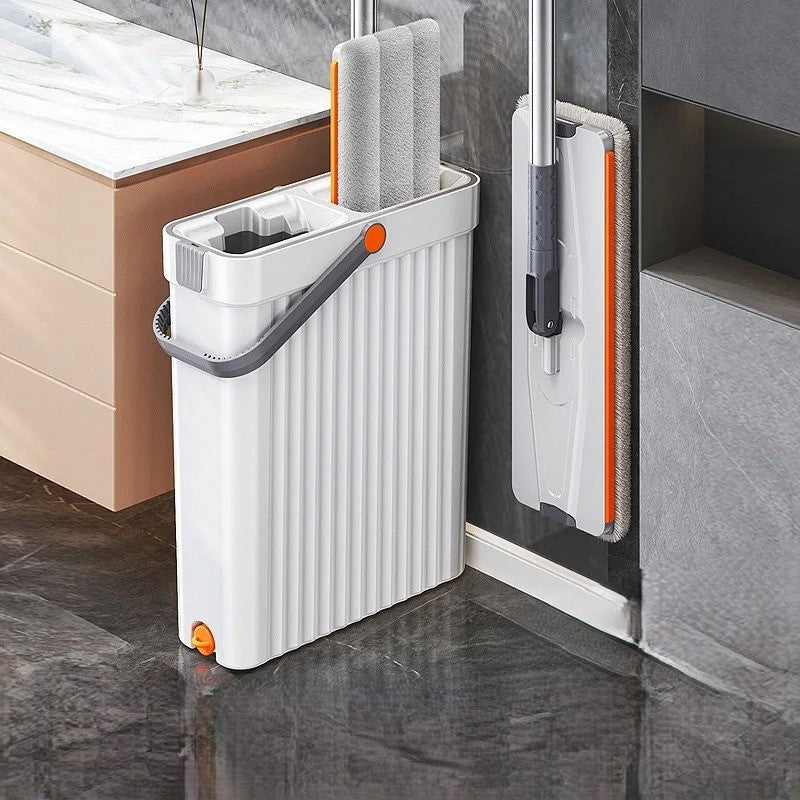Ultra-Thin Self-Wringing Flat Mop Lightweight Floor Cleaning Tool