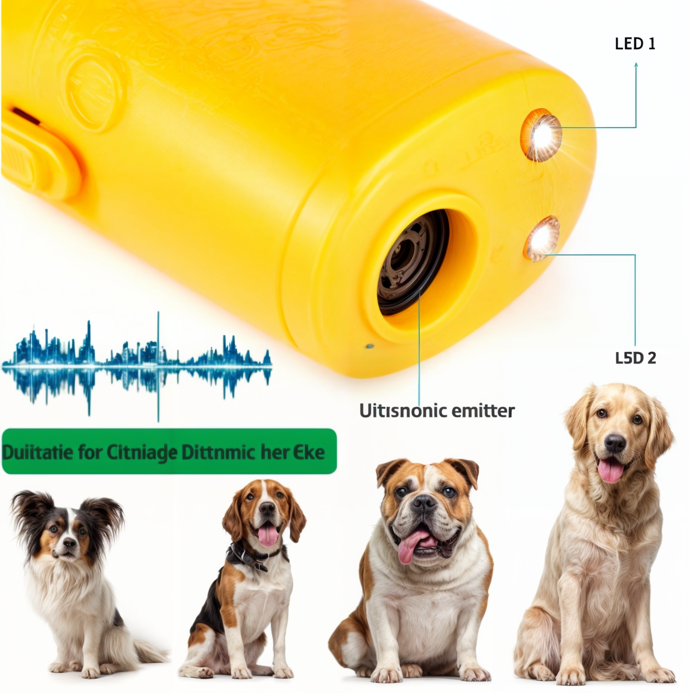Ultrasonic Anti Bark Dog Training Device Portable Bark Control Tool