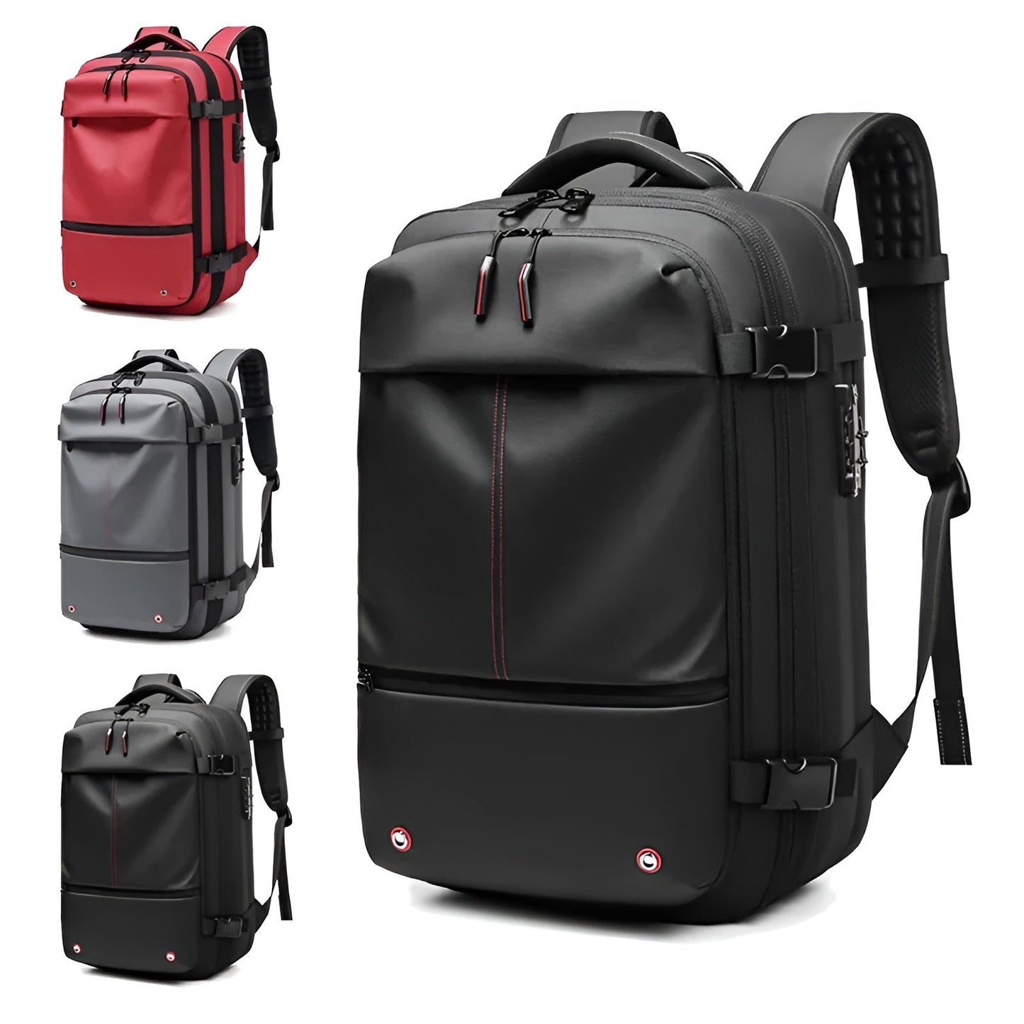 Vacuum Compression Travel Backpack Expandable Carry On Laptop Backpack