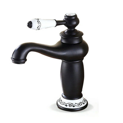 Vintage Bathroom Sink Faucet Single Handle Basin Mixer Retro Style Tap