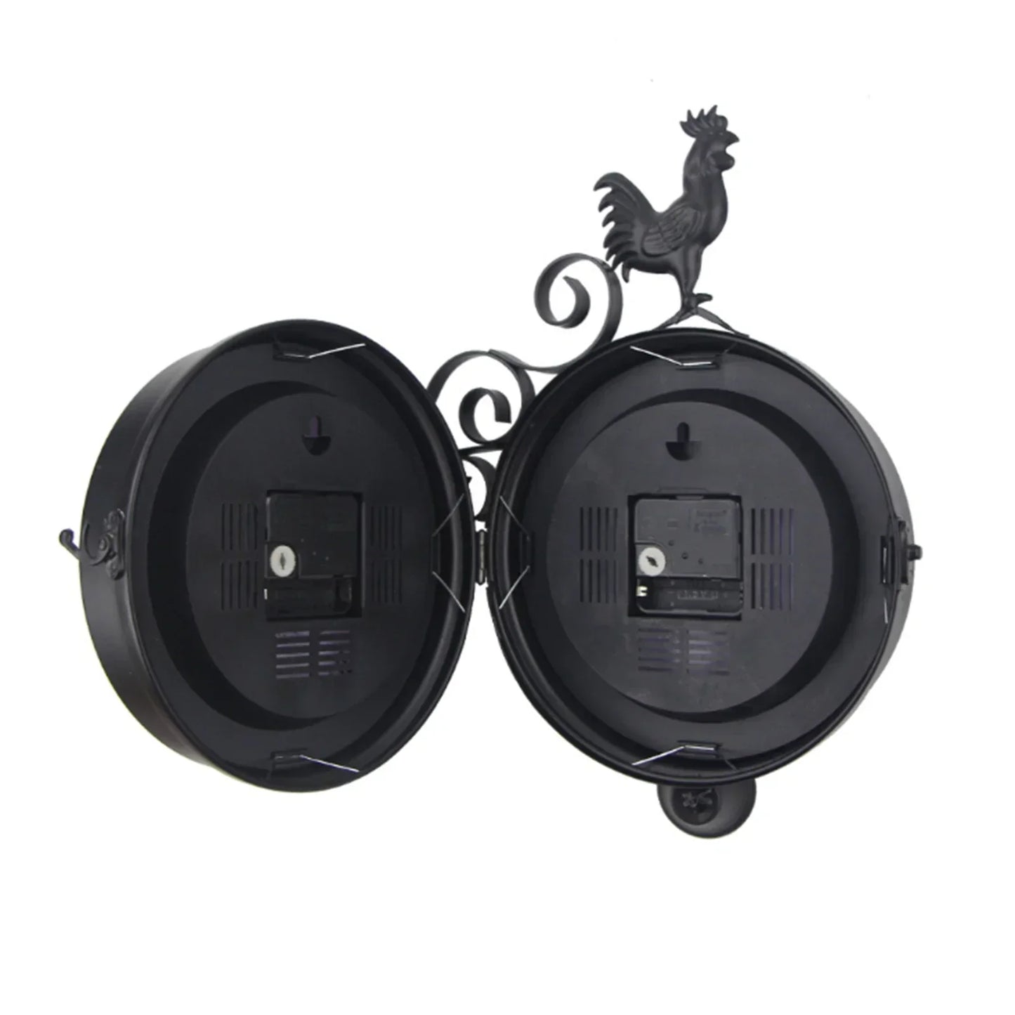 Vintage Double-Sided Waterproof Wall Clock – Classic Retro Indoor & Outdoor Design