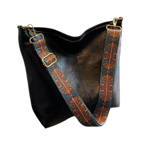 Vintage Leather Crossbody Shoulder Bag for Women Elegant Everyday Handbag with Spacious Interior