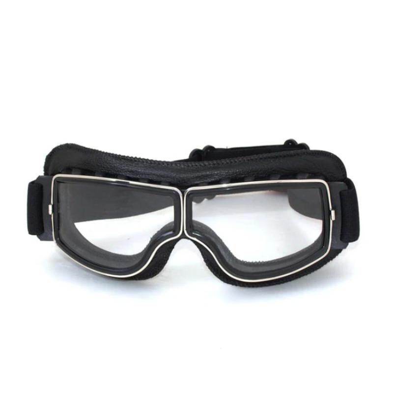 Vintage Leather Motorcycle Goggles Retro Riding Eye Protection