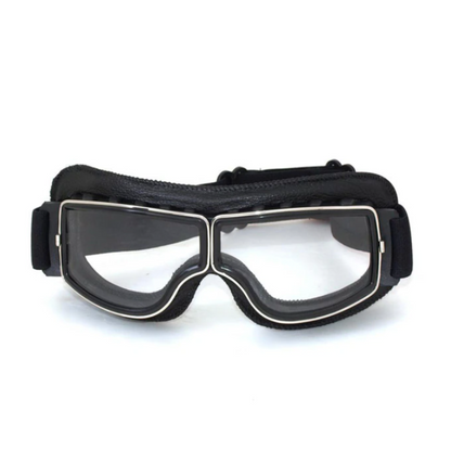 Vintage Leather Motorcycle Goggles Retro Riding Eye Protection