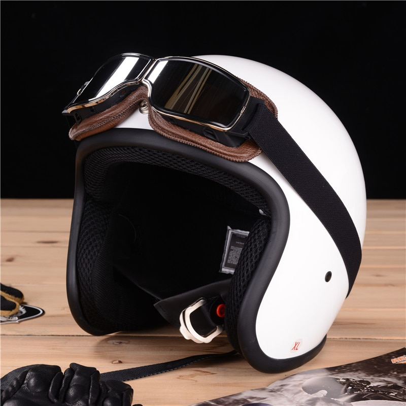 Vintage Leather Motorcycle Goggles Retro Riding Eye Protection