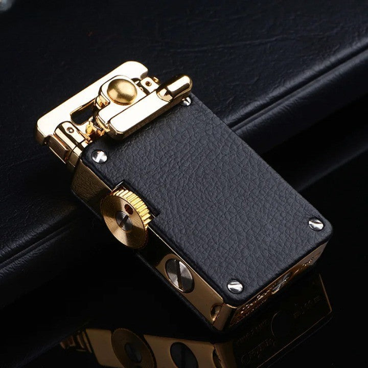 Vintage Metal Petrol Lighter Refillable Pocket Design