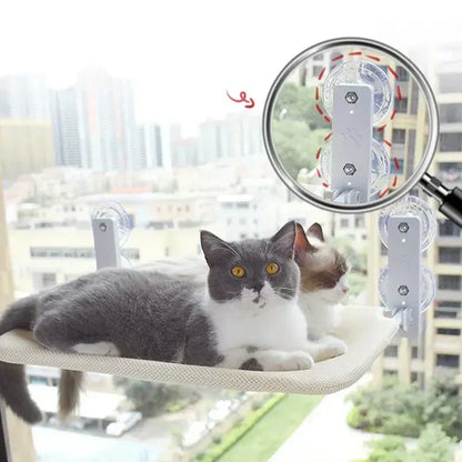 Wall Mounted Cat Hammock Window Bed Pet Window Seat Breathable Mesh Cat Lounger