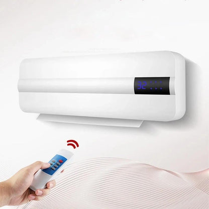 Wall Mounted Electric Space Heater Remote Control Quiet Heating