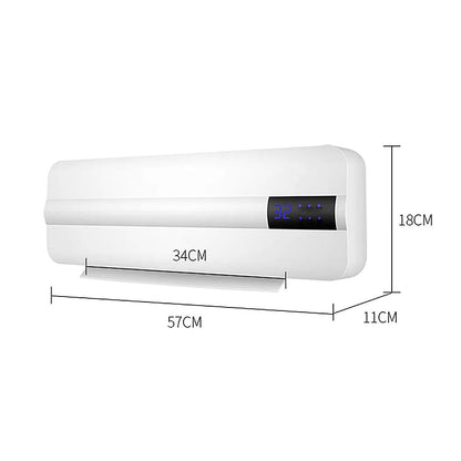 Wall Mounted Electric Space Heater Remote Control Quiet Heating