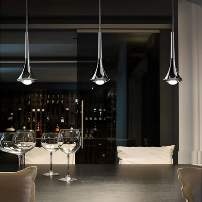 Water Drop Pendant Light Modern LED Hanging Ceiling Lamp