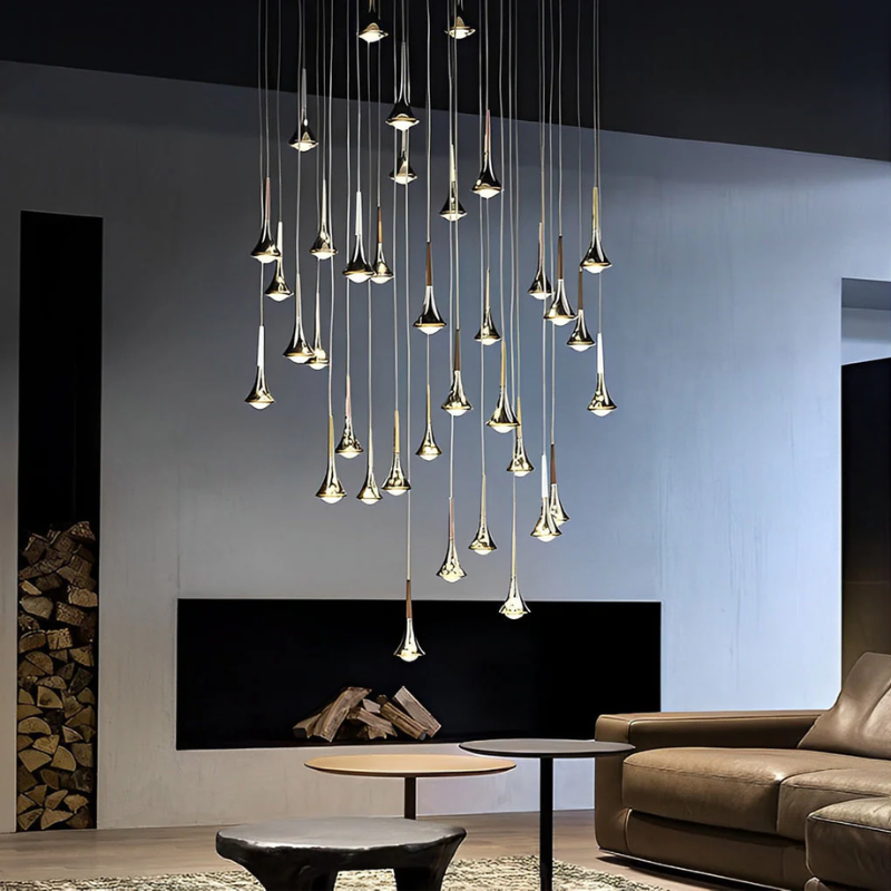 Water Drop Pendant Light Modern LED Hanging Ceiling Lamp