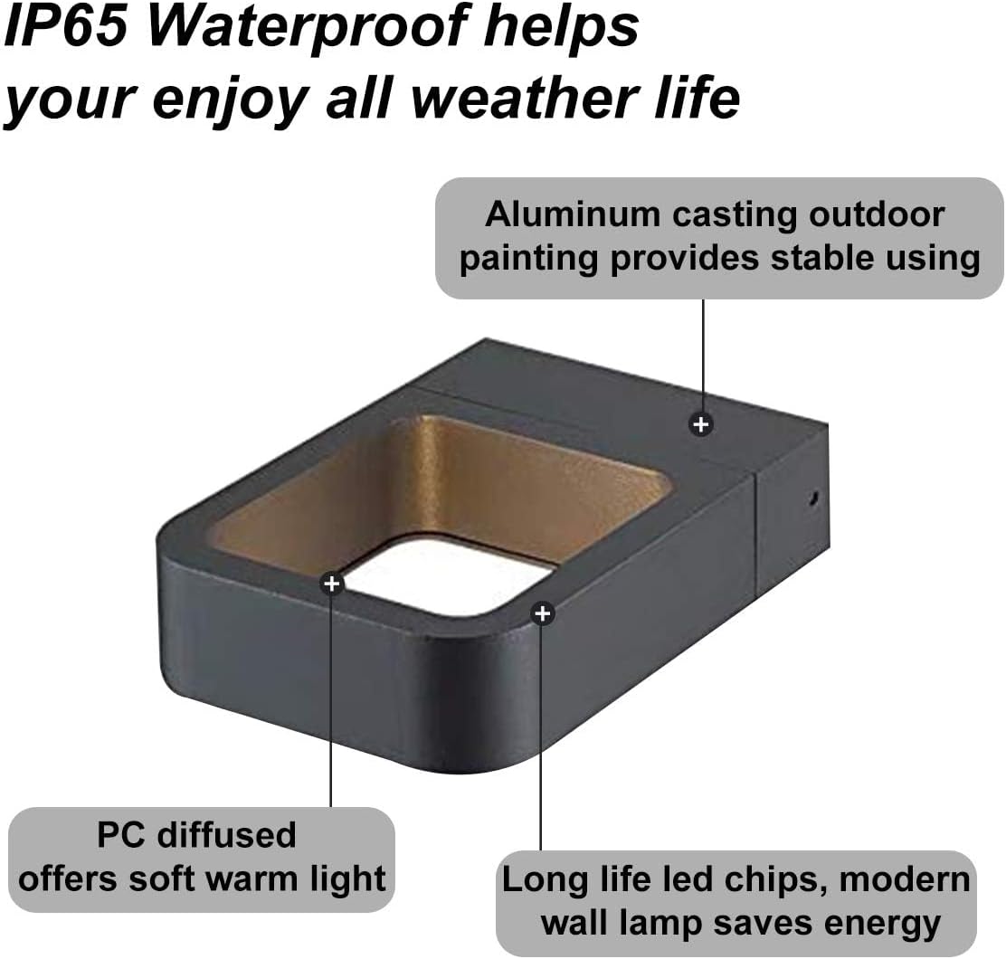 Waterproof LED Outdoor Wall Light Motion Sensor Security Garden Porch Lighting