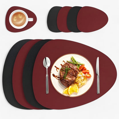 Waterproof Reversible Oval Pattern Table Placemats Non Slip Heat Resistant Dining Table Mats