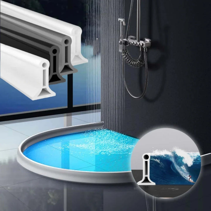Waterproof Shower Threshold Barrier Strip Flexible Bathroom Water Stopper for Shower Floor