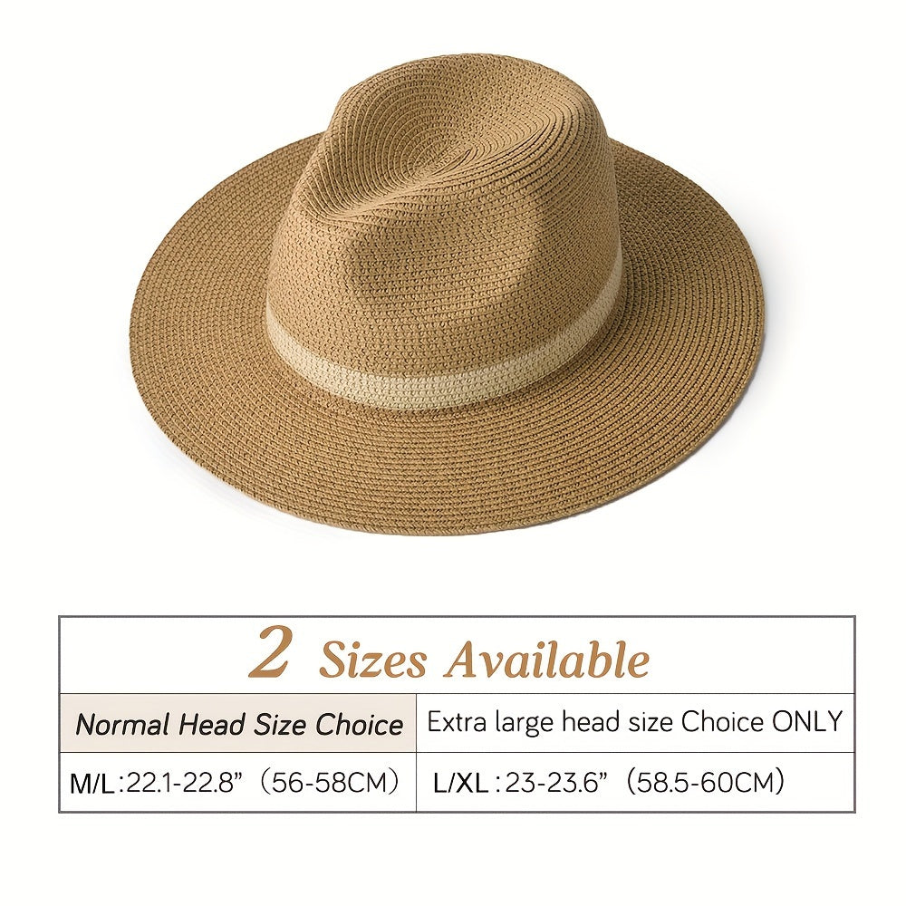 Wide Brim Panama Hat UV Sun Protection Summer Style