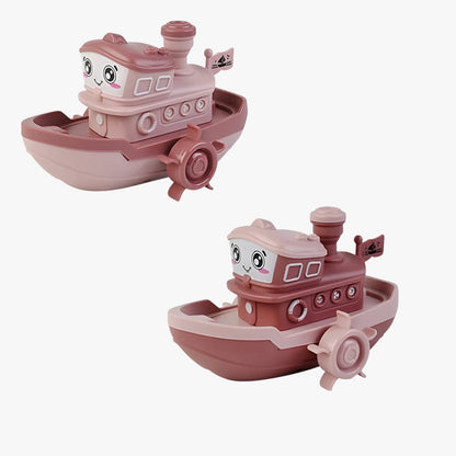 Wind Up Bath Boat Toy for Kids Hand Powered Water Boat for Bathtub Pool