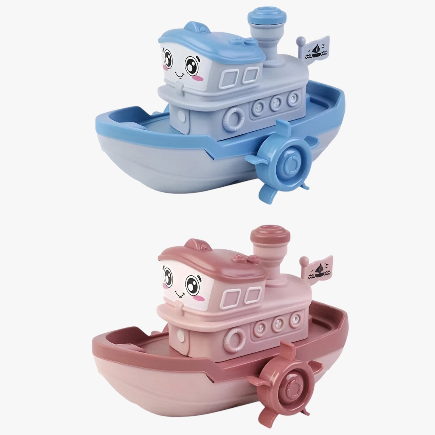 Wind Up Bath Boat Toy for Kids Hand Powered Water Boat for Bathtub Pool
