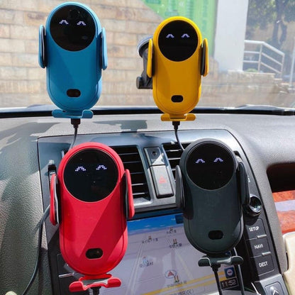 Wireless Car Charger with Automatic Phone Clamp Smart Fast Charging Mount