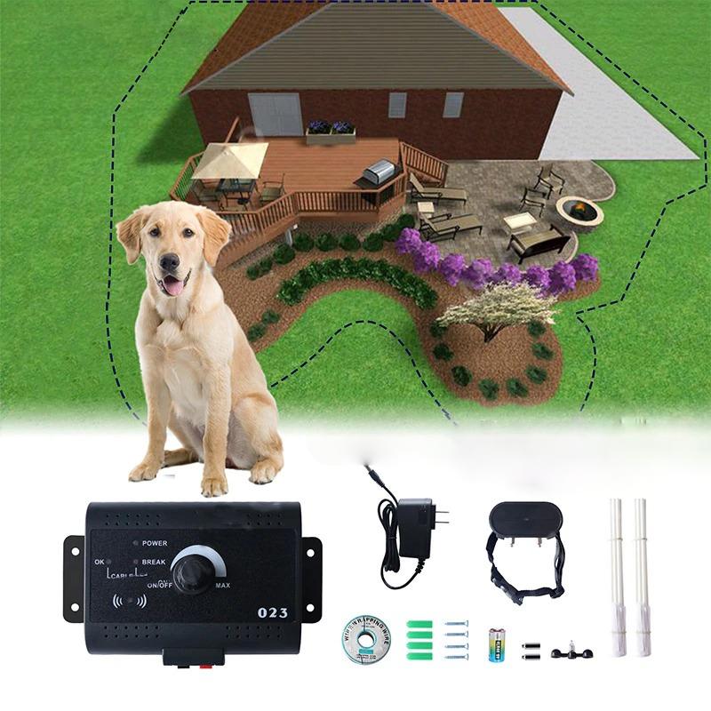 Wireless Dog Fence System Adjustable Range Rechargeable Collar