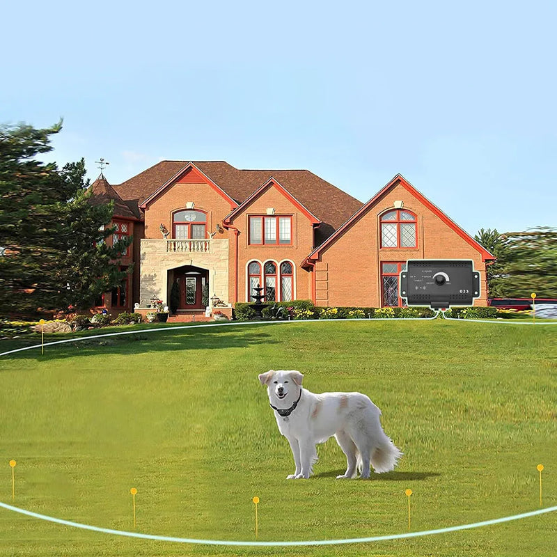 Wireless Dog Fence System Adjustable Range Rechargeable Collar