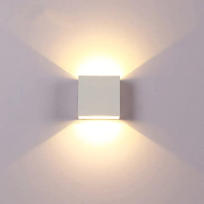 Wireless Square LED Wall Light Rechargeable with Adjustable Colors Modern Indoor Outdoor Wall Lamp