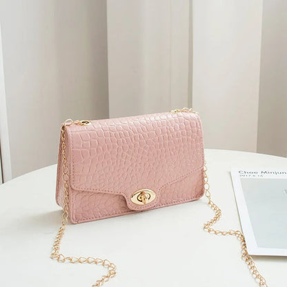 Women Large Capacity Handbag Buckle Detail Adjustable Strap Shoulder Crossbody Bag