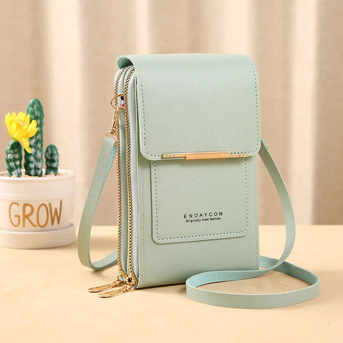 Womens Anti Theft Crossbody Bag RFID Blocking Waterproof Phone Compartment