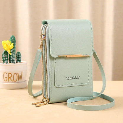 Womens Anti Theft Crossbody Bag RFID Blocking Waterproof Phone Compartment