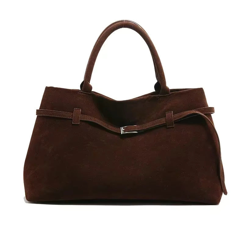 Women's Buckle Design Handbag Large Capacity Lightweight Shoulder Bag