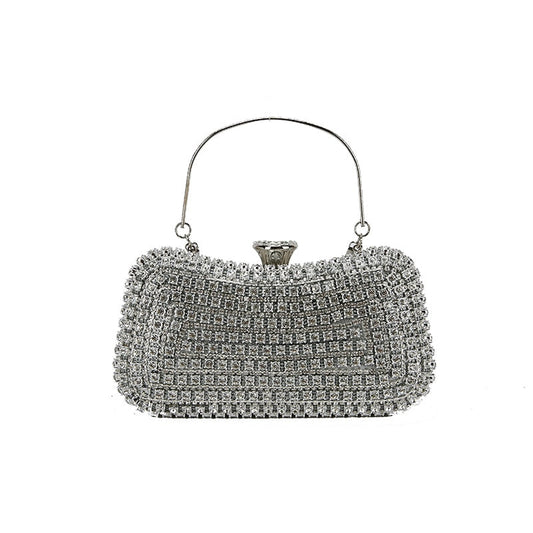 Women's Geometric Pattern Clutch Bag Compact Structured Evening Purse