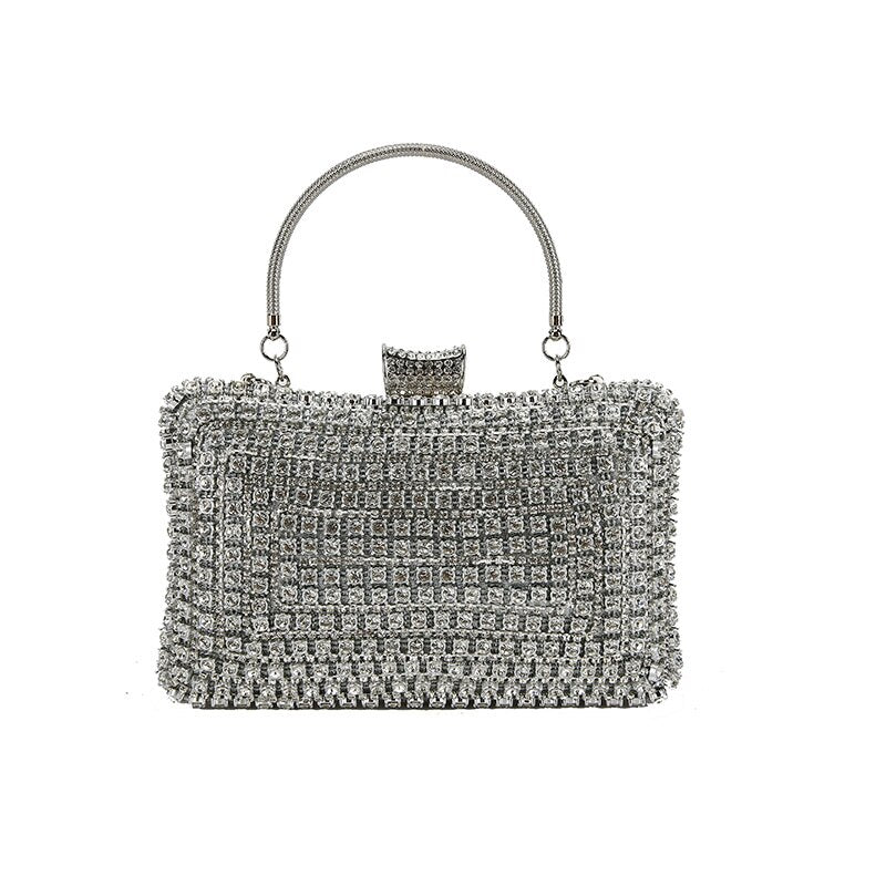 Women's Geometric Pattern Clutch Bag Compact Structured Evening Purse