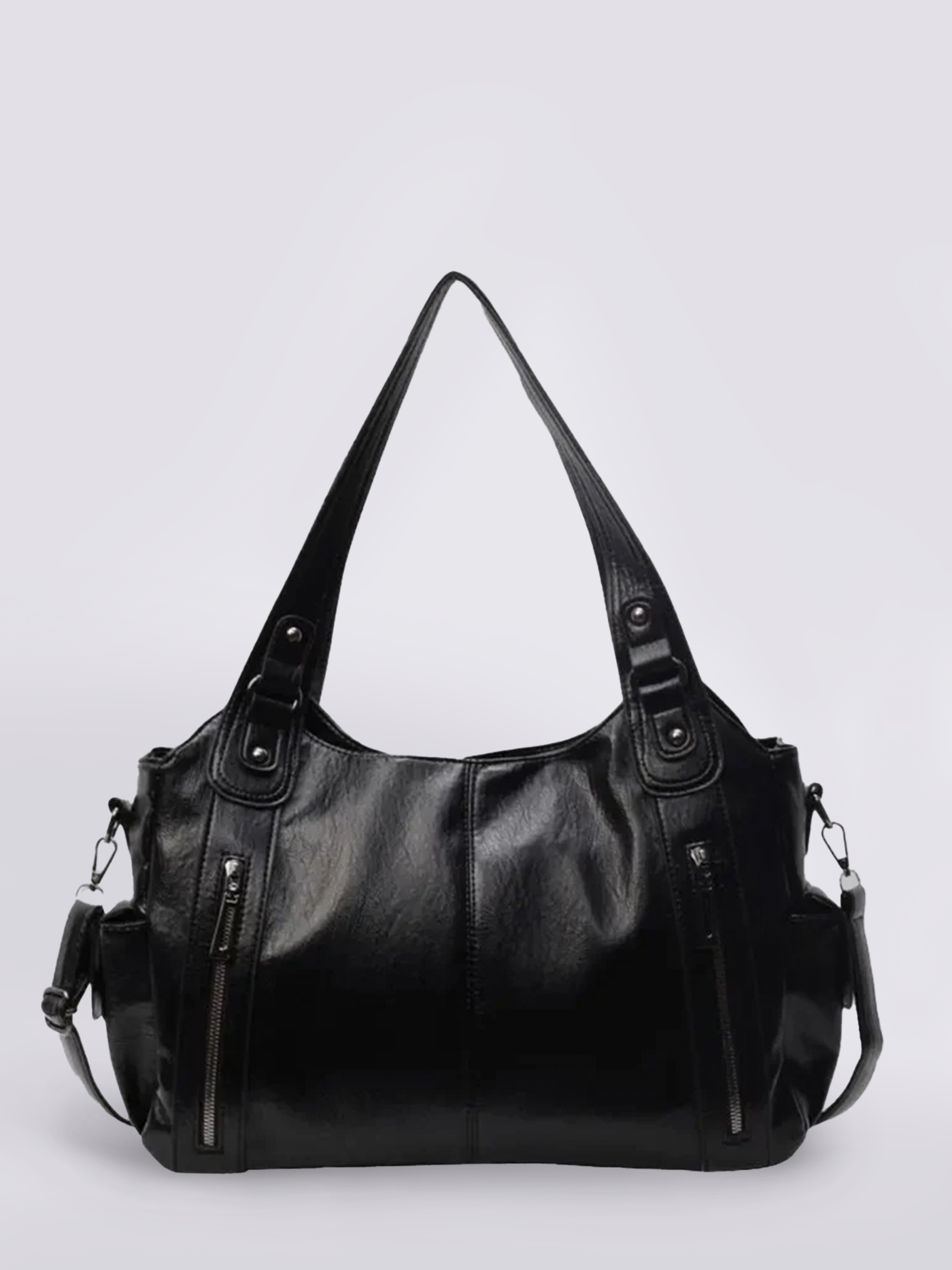 Women's Large Capacity Crossbody Shoulder Bag with Wide Adjustable Strap and Secure Zipper