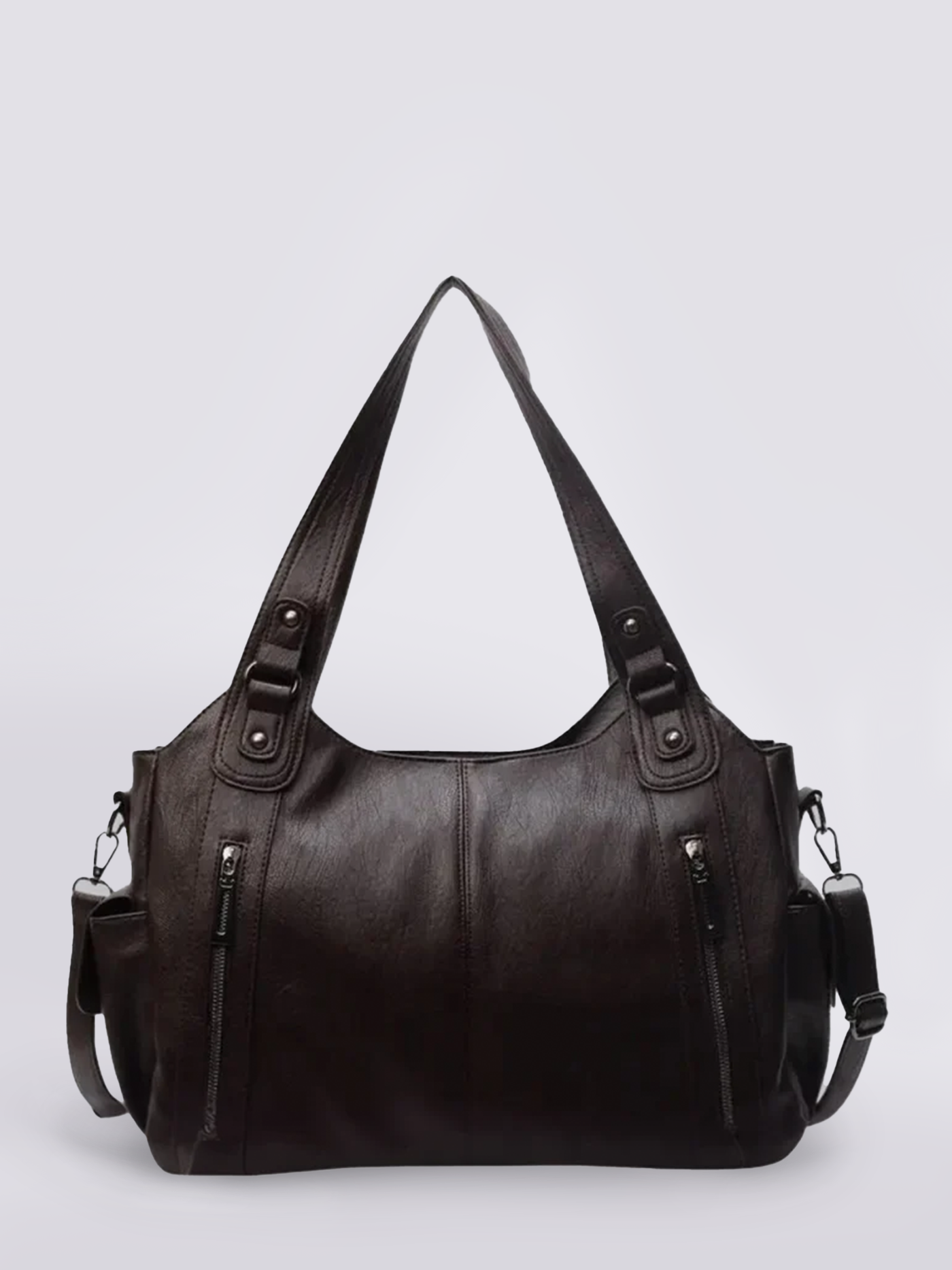 Women's Large Capacity Crossbody Shoulder Bag with Wide Adjustable Strap and Secure Zipper