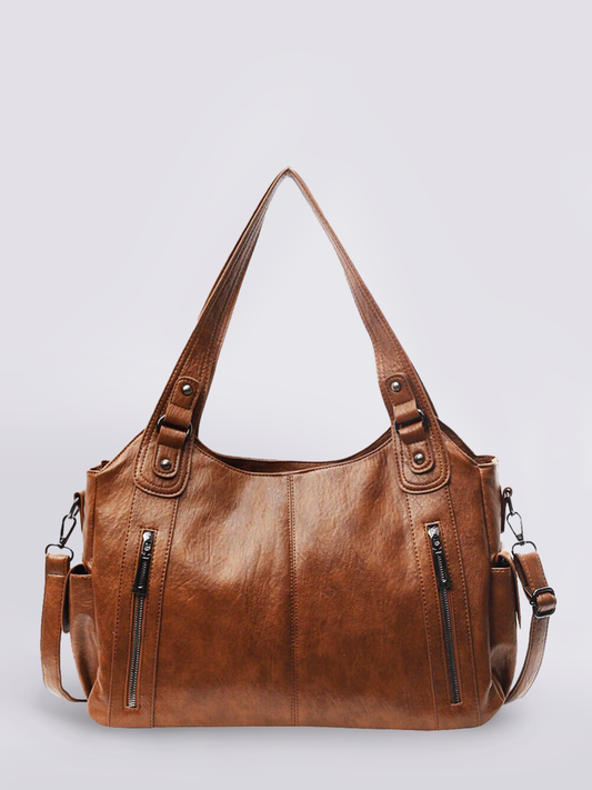 Women's Large Capacity Crossbody Shoulder Bag with Wide Adjustable Strap and Secure Zipper