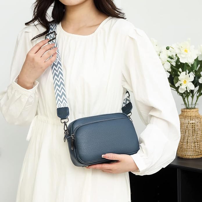 Women's Leather Shoulder Bag Crossbody Handbag Large Capacity Adjustable Strap
