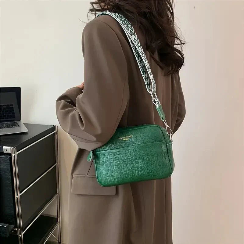 Women's Leather Shoulder Bag Crossbody Handbag Large Capacity Adjustable Strap