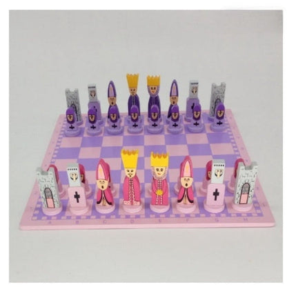 Wooden Chess Set for Kids Educational Strategy Board Game with Interactive Pieces