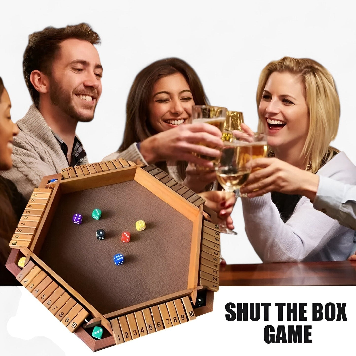 Wooden Dice Board Game Strategy Tabletop Game Family And Friends